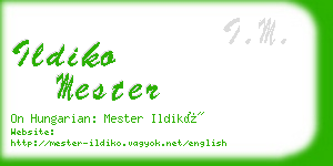ildiko mester business card